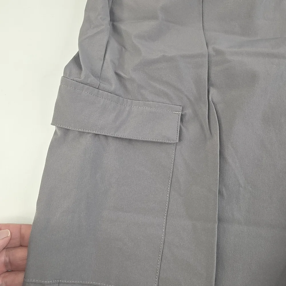 Vayager Women's Gray Cargo Hiking Capri Cropped Pants Size XXXL I-1632